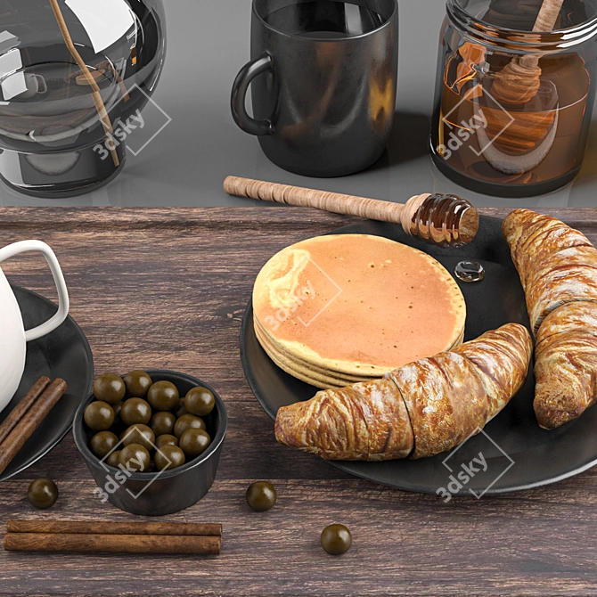 Premium Coffee Set: 3D Files & Preview 3D model image 2