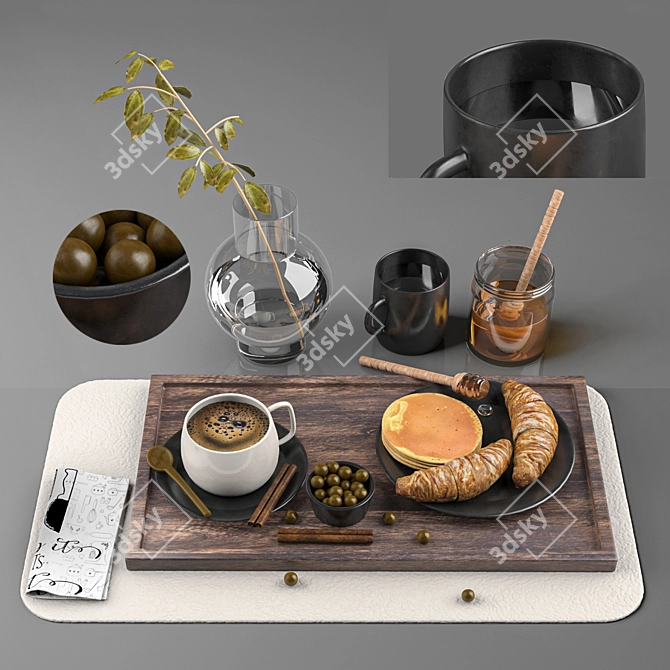 Premium Coffee Set: 3D Files & Preview 3D model image 4