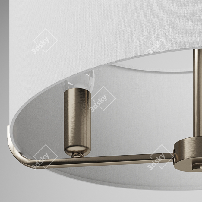 Elegant Satin Nickel Pendant 3D model image 13