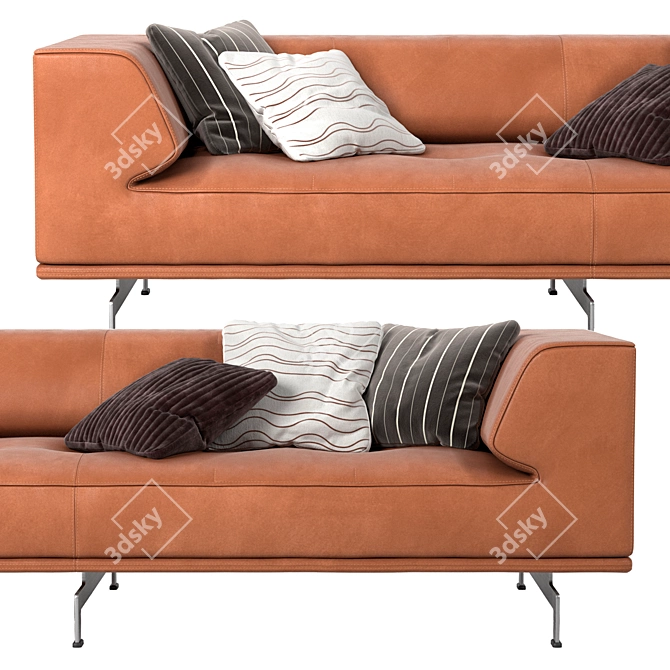 Elegant Erik Jorgensen Delphi Sofa 3D model image 2