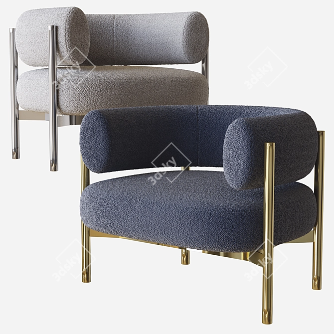 Modern Cini Armchair by HC28 3D model image 2