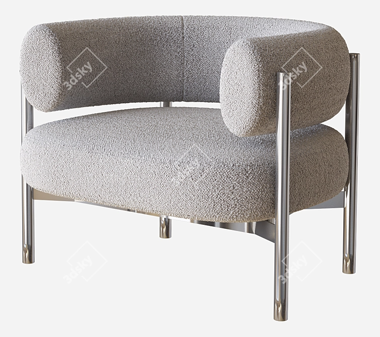 Modern Cini Armchair by HC28 3D model image 4