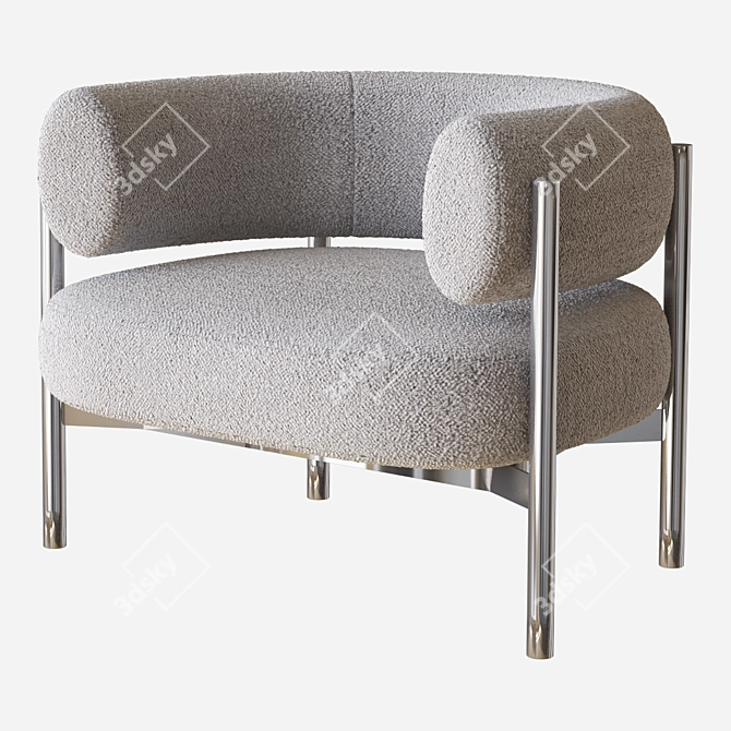 Modern Cini Armchair by HC28 3D model image 5