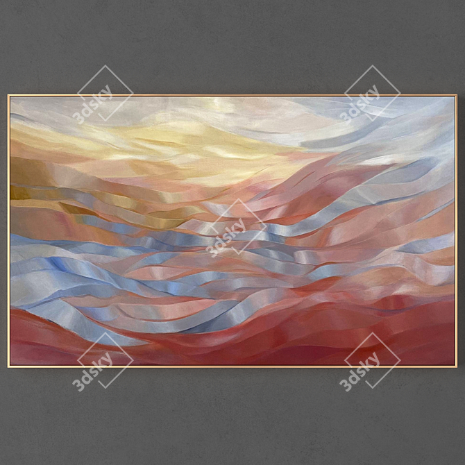 Elegant 2-Frame Painting Set 3D model image 3