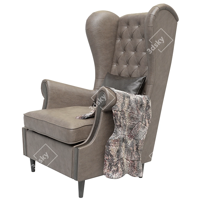 Retro Revival: Leset Vintage Armchair 3D model image 2