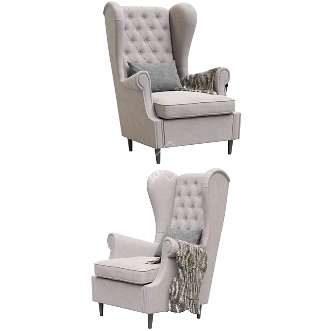 Retro Revival: Leset Vintage Armchair 3D model image 3