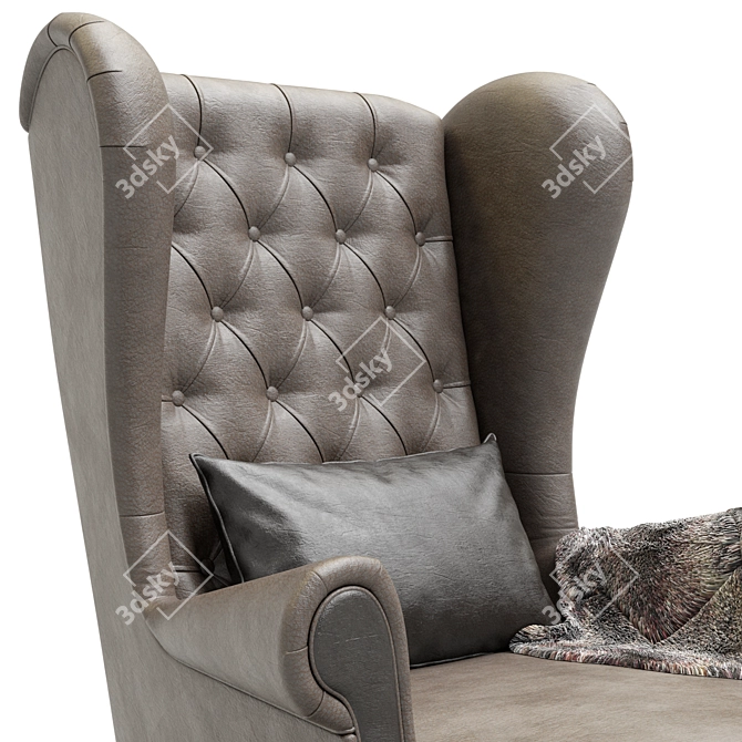 Retro Revival: Leset Vintage Armchair 3D model image 4