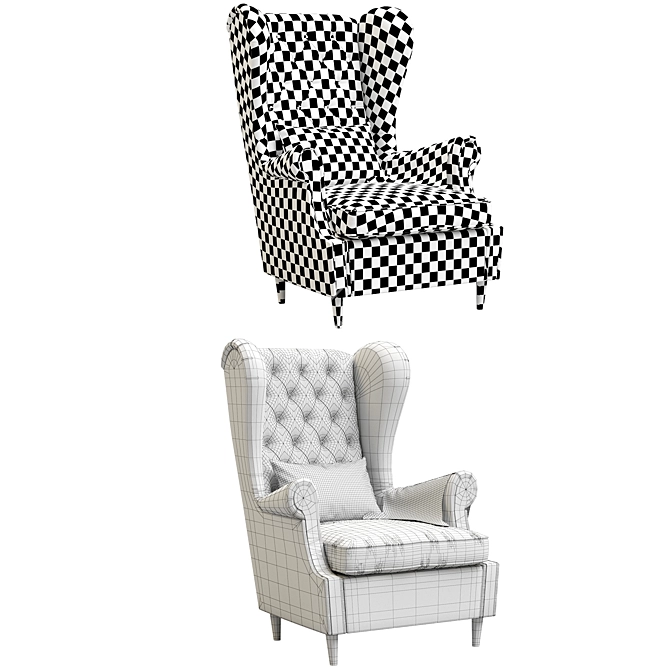 Retro Revival: Leset Vintage Armchair 3D model image 5