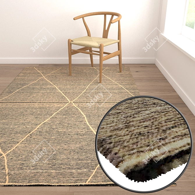 Luxury Carpets Set for Stunning Interiors 3D model image 5