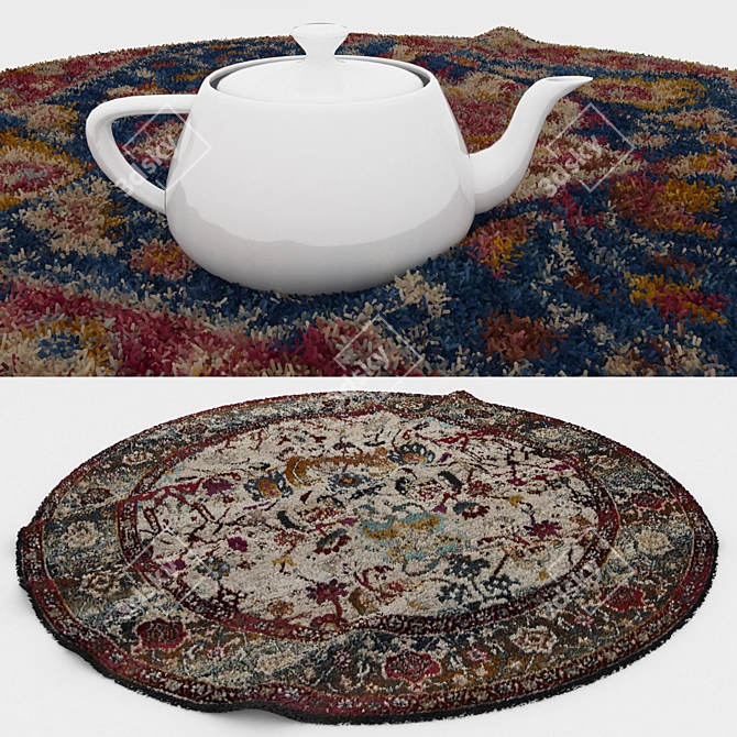 Versatile Round Carpets Set 3D model image 3