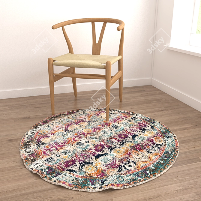 Versatile Round Carpets Set 3D model image 4