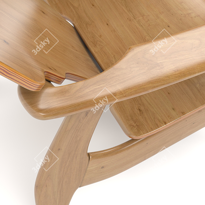 Sculptural Comfort: Diz Armchair 3D model image 3