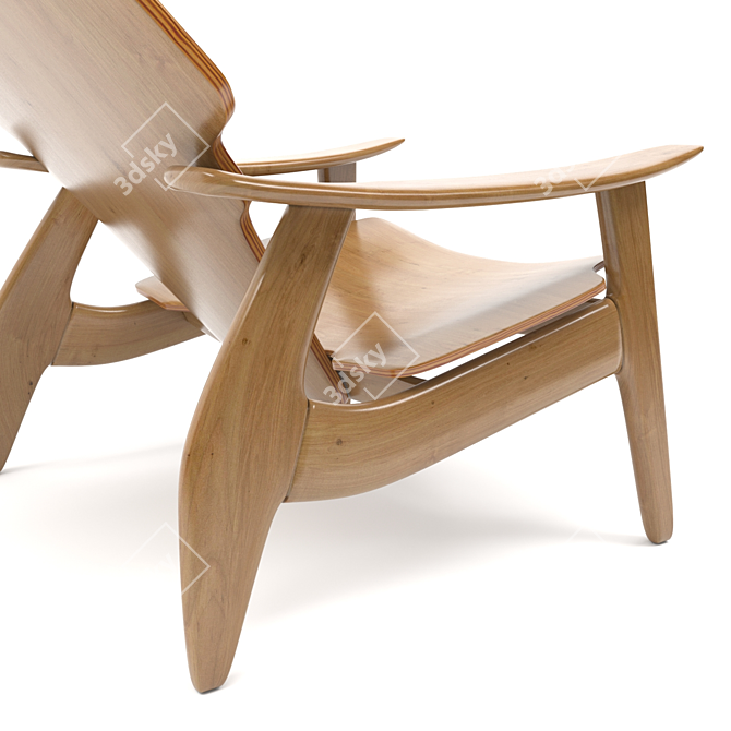 Sculptural Comfort: Diz Armchair 3D model image 4