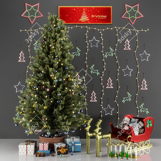 Christmas Decor Set 3D model image 1