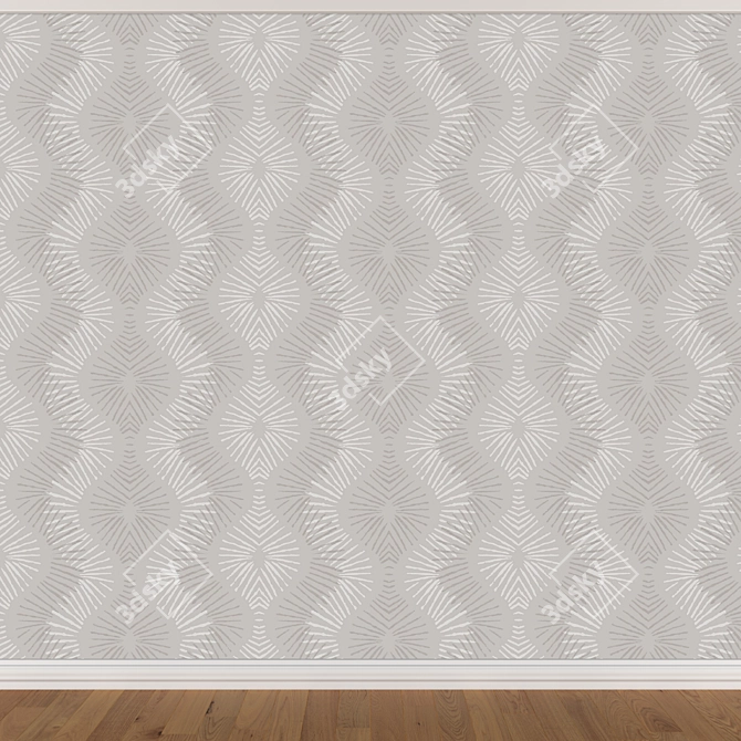 Seamless Wallpaper Set - 3 Colors 3D model image 2