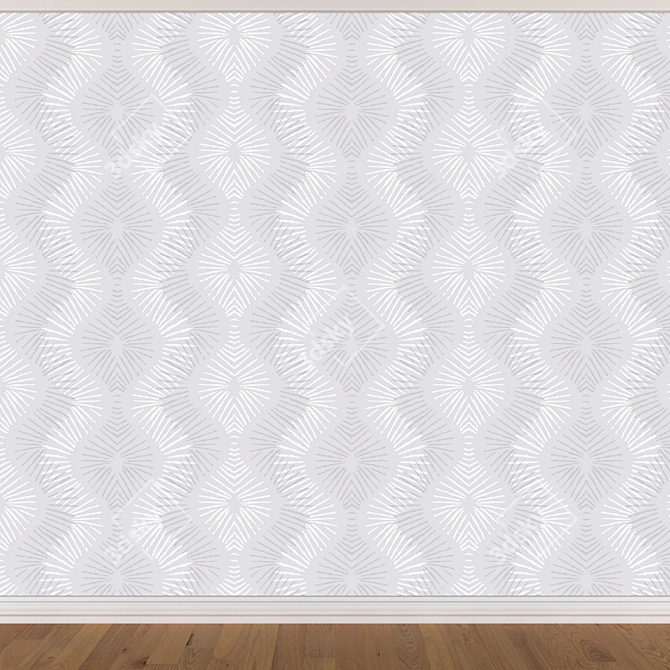 Seamless Wallpaper Set - 3 Colors 3D model image 3