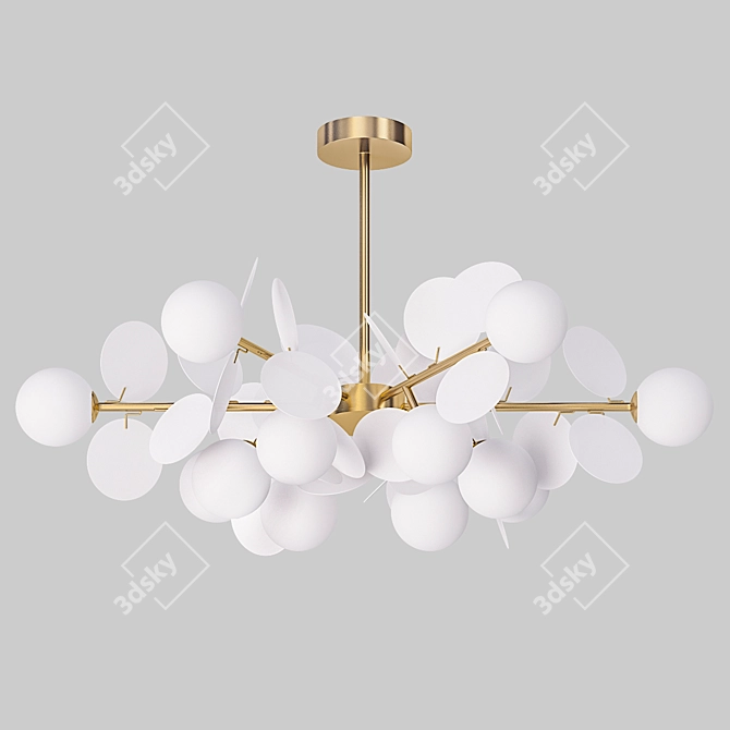 Modern Disc Chandelier 3D model image 1