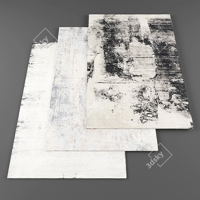 High Resolution Random Set of 4 Rugs 3D model image 1