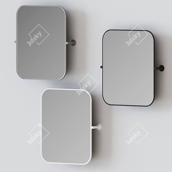 Adjustable Pivot Wall Mirror 3D model image 2