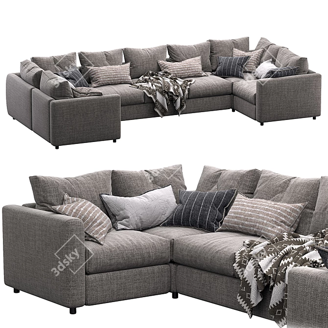 Ikea Vimle 2013 Corneat Sofa 3D model image 4