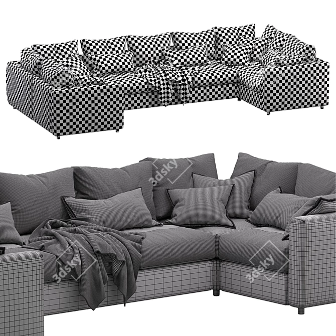 Ikea Vimle 2013 Corneat Sofa 3D model image 5