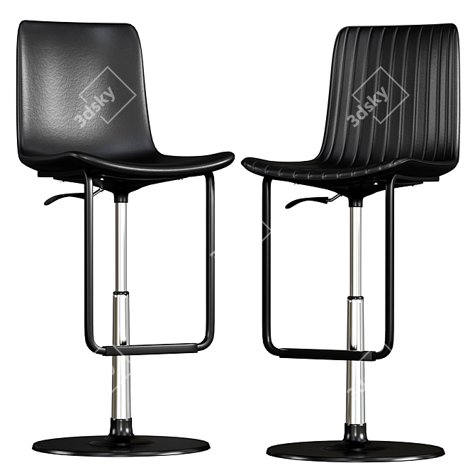 Dual Design Bar Chair 3D model image 1