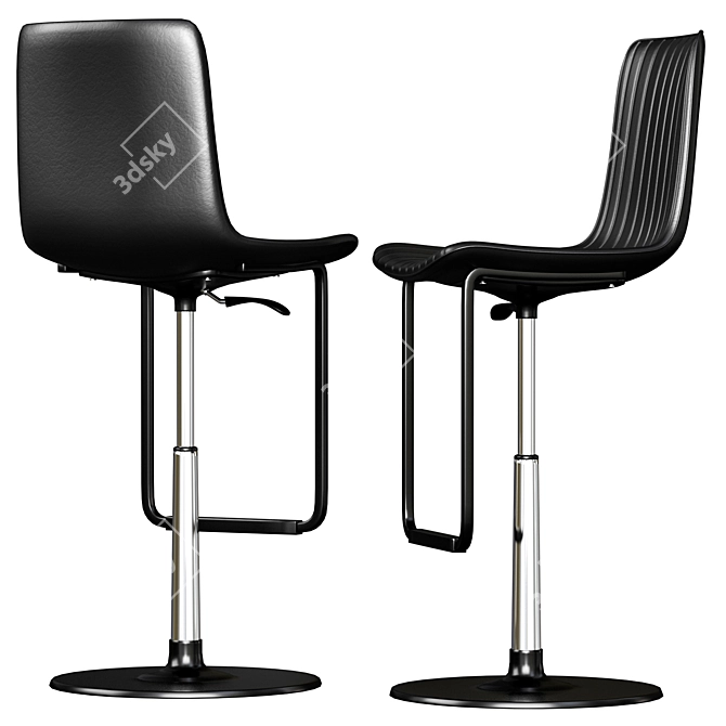 Dual Design Bar Chair 3D model image 2