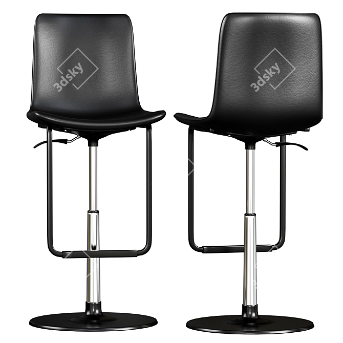 Dual Design Bar Chair 3D model image 4