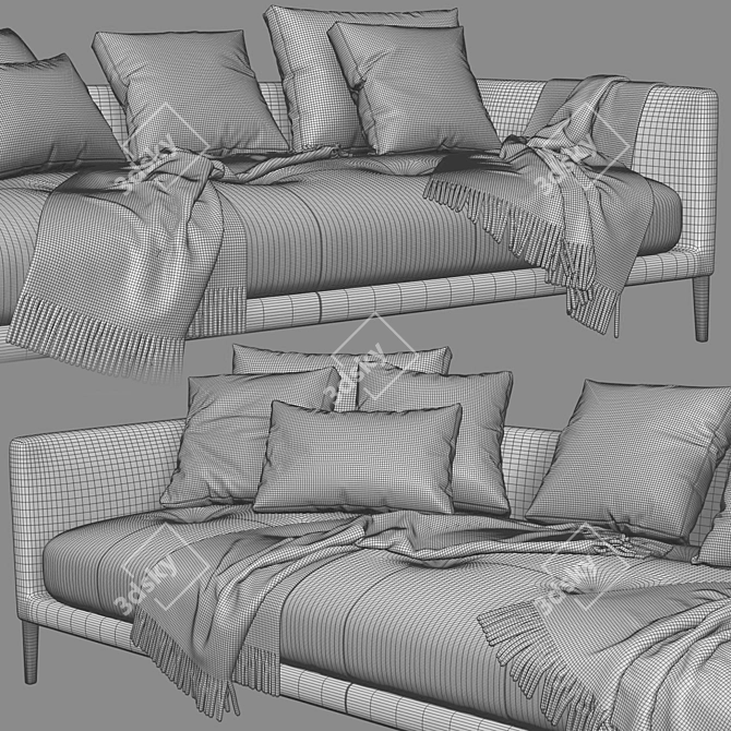 Elegant Bonaldo Coral Sofa 3D model image 7