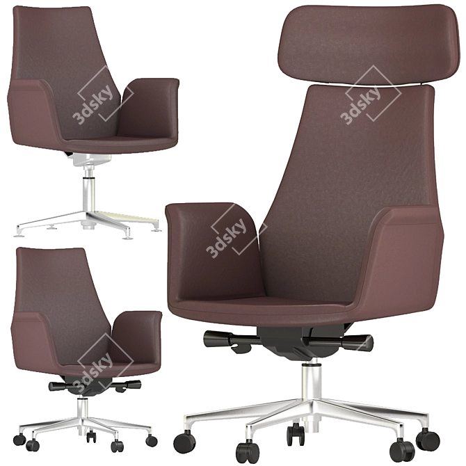 Office Chair Set 15: 3D Design Variety 3D model image 1