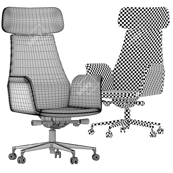 Office Chair Set 15: 3D Design Variety 3D model image 5