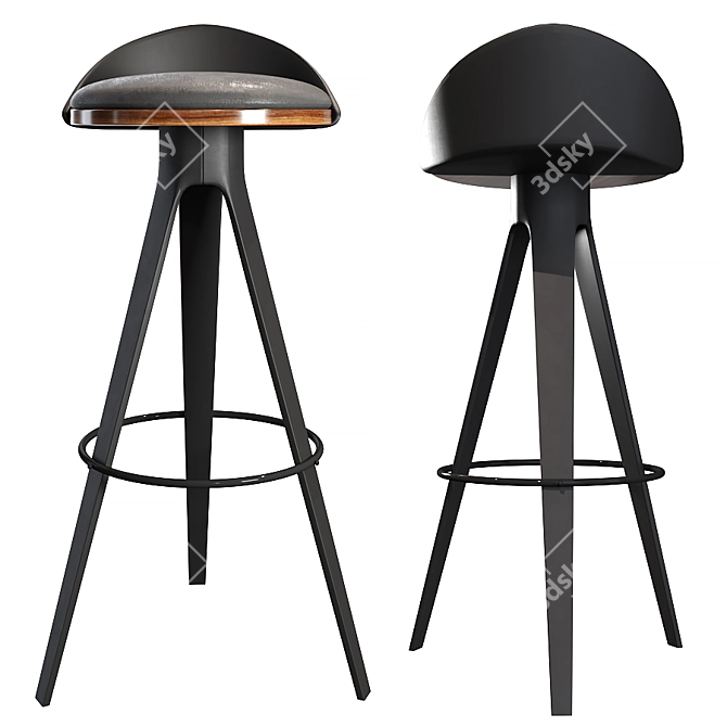 Title: Falco Bar Stool: Sleek and Stylish 3D model image 2