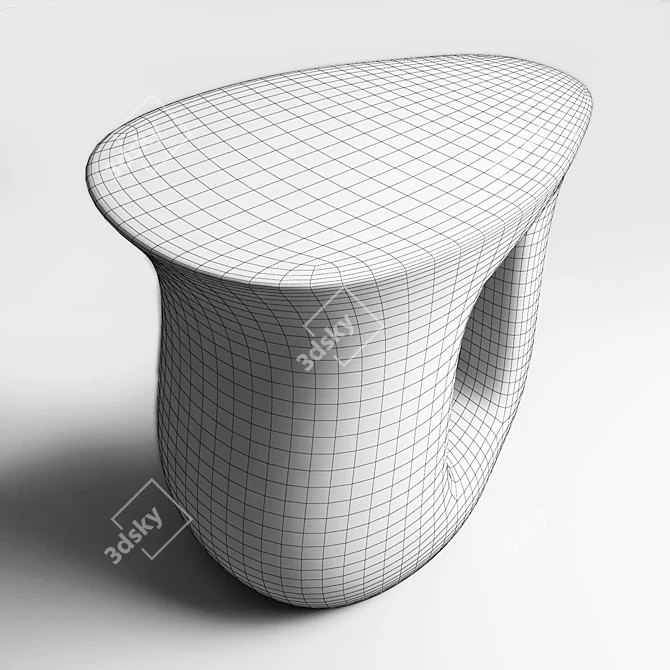 Vera Ceramic Side Table: Stylish and Versatile 3D model image 4