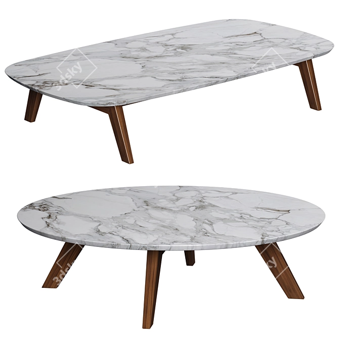 Elegant Monforte Coffee Table 3D model image 1