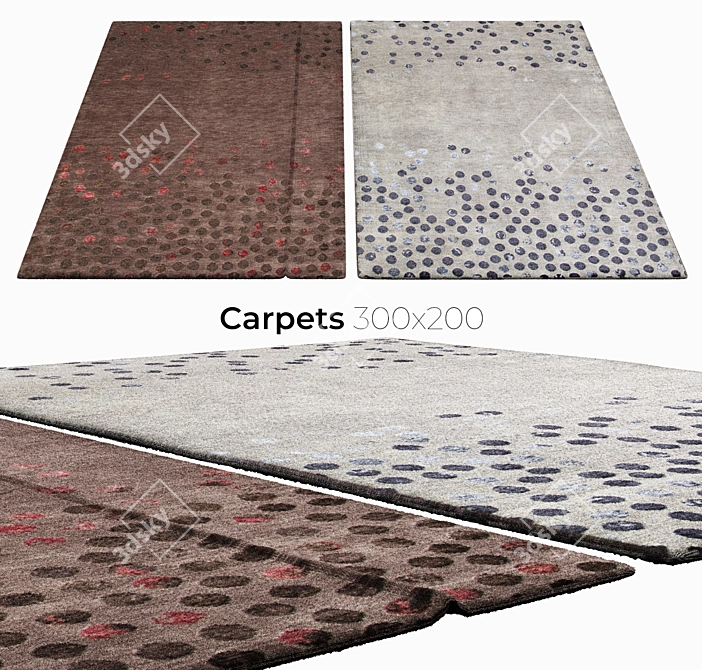 Stylish Interior Carpets 3D model image 1