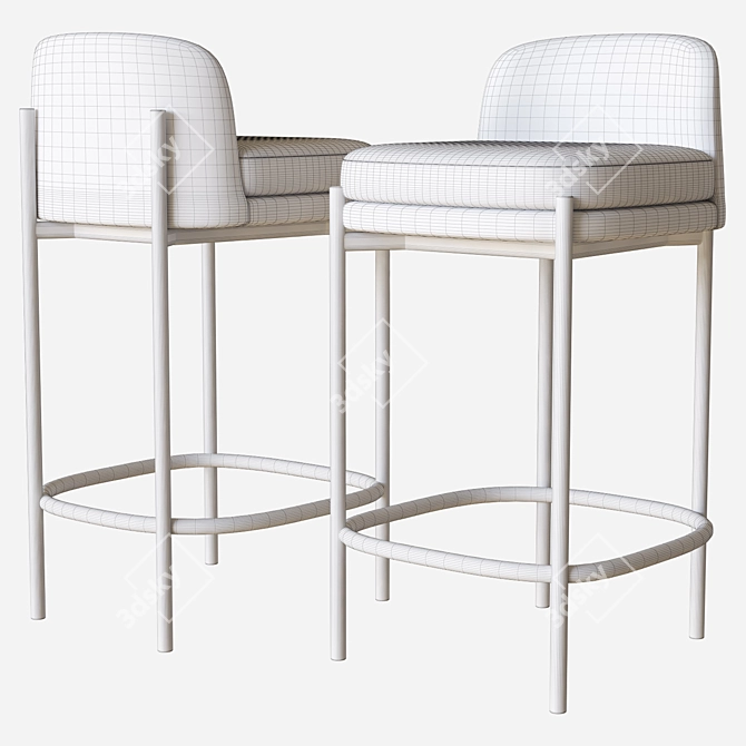 Modern Abdulrhaman Bar Stool 3D model image 3