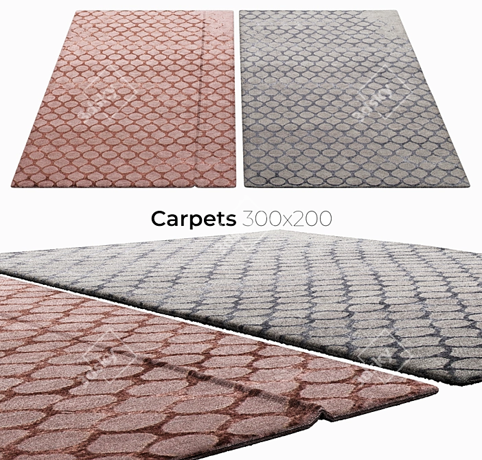 Stylish Interior Carpets 3D model image 1