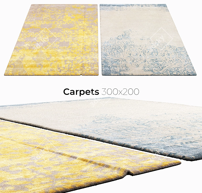 Stylish Interior Carpets 3D model image 1