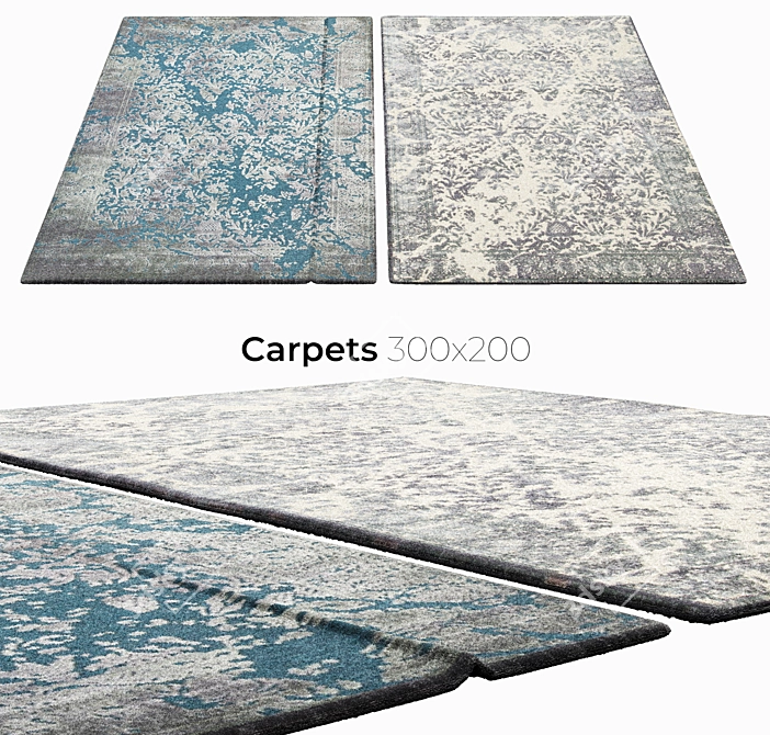 Stylish Interiors with Carpets 3D model image 1