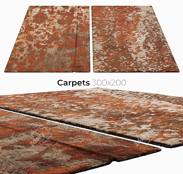 Stylish Interior Carpets 3D model image 1