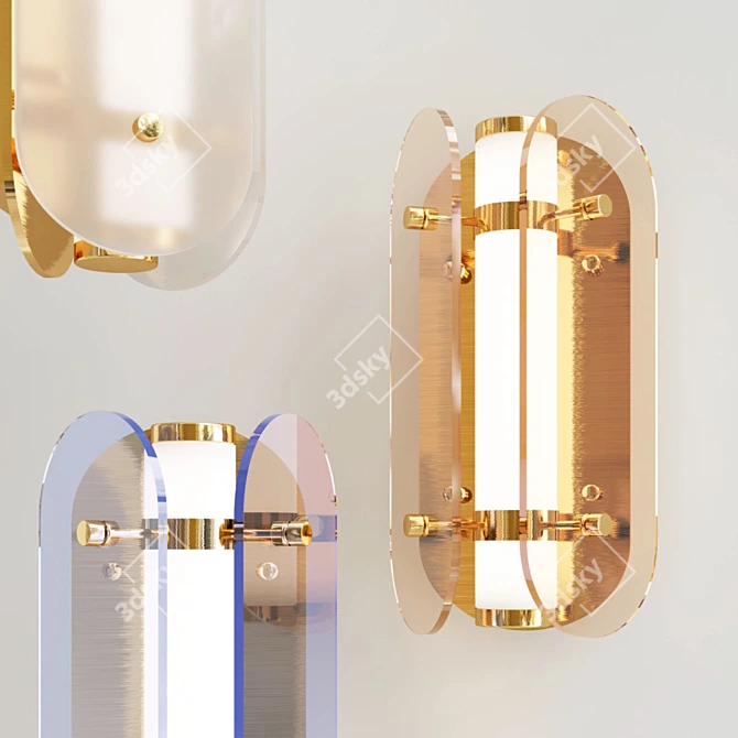 Elegant LED Wall Light: Lure 3D model image 1