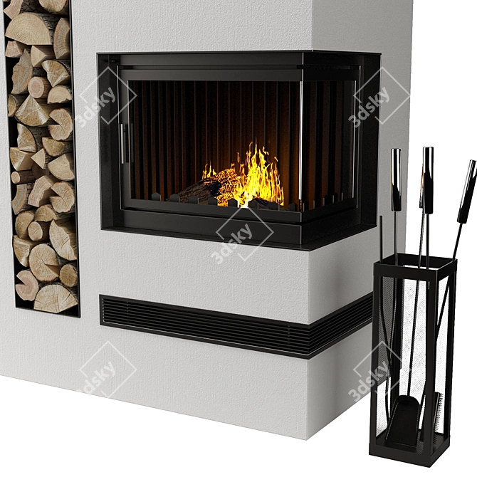 Creameng Honoree Fireplace 3D model image 2