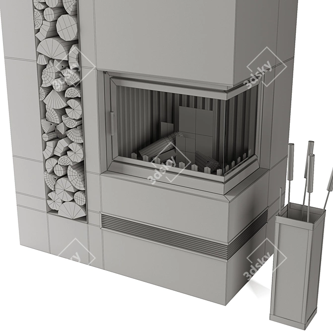 Creameng Honoree Fireplace 3D model image 5