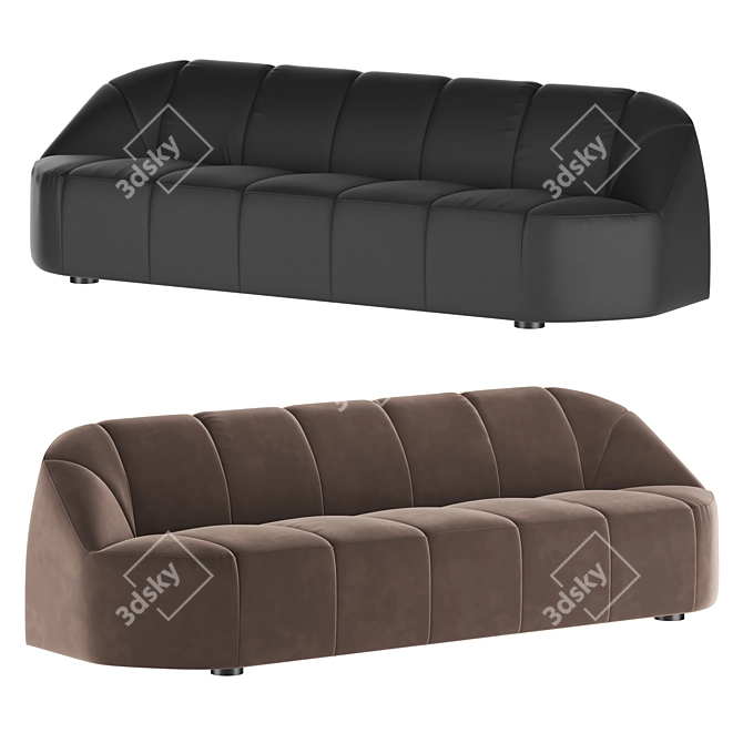 Cloud Sofa: Luxurious Comfort in Velvet 3D model image 1