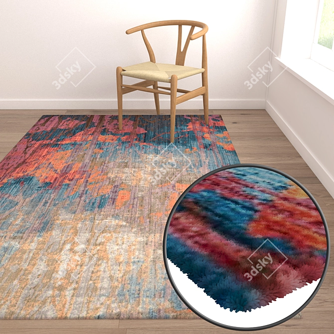 Luxury Rug Set: High-Quality Textures 3D model image 5