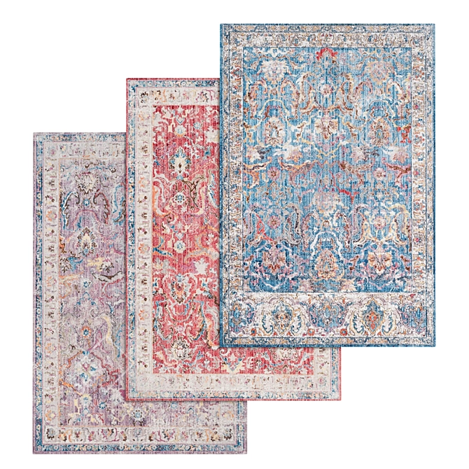 Title: Premium Rug Set 2037 3D model image 1