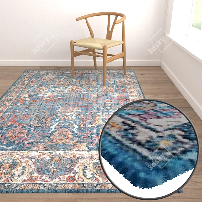 Title: Premium Rug Set 2037 3D model image 5