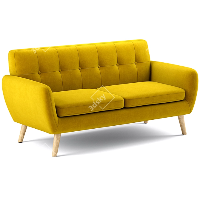 Josephine Modern Petite Sofa 3D model image 3