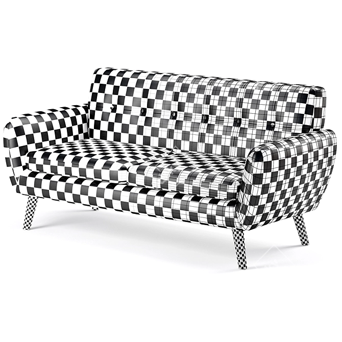 Josephine Modern Petite Sofa 3D model image 4