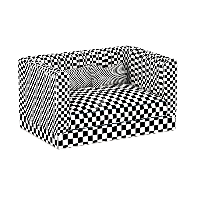 Elegant Fabric Sofa 3D model image 5